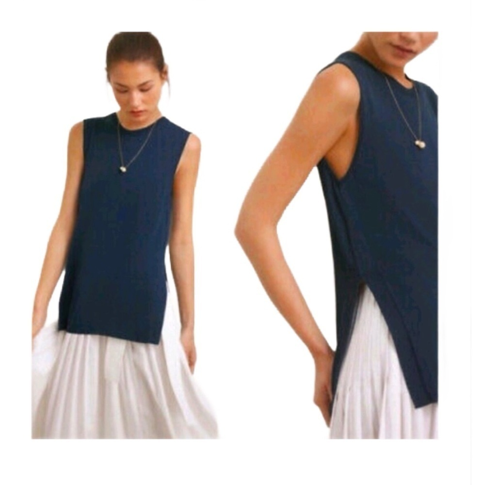 Wilfred Palmier sleeveless Knit Sweater Vest in Dark Navy XS